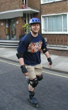 Rudiger Faust rollerblading